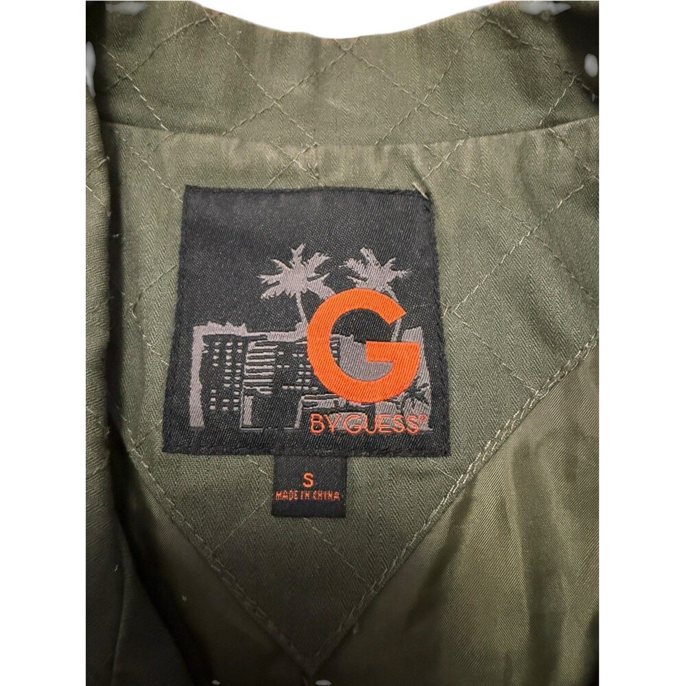 G by GUESS Olive Green Military Utility Field Jacket Size Small Cotton - Picture 6 of 9